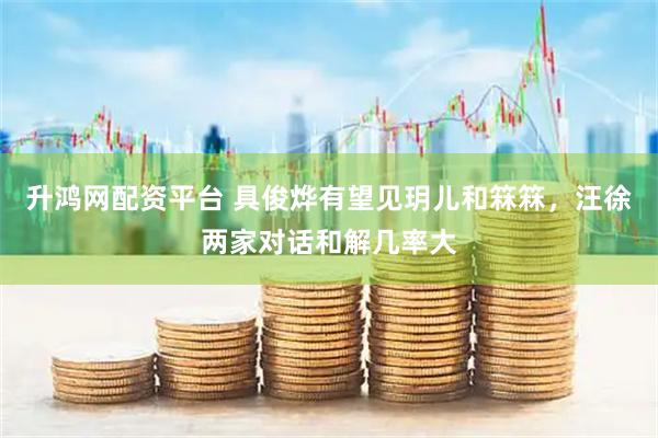 升鸿网配资平台 具俊烨有望见玥儿和箖箖，汪徐两家对话和解几率大